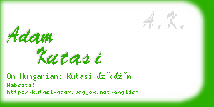 adam kutasi business card